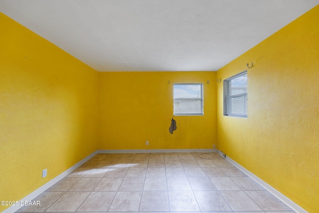 view of tiled spare room