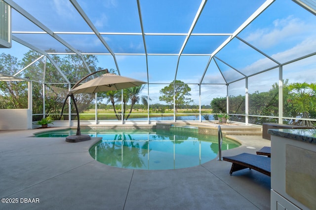 3102 N Springwater Ct N, Port Orange, FL 32128 - swimming pool featuring a patio and a lanai