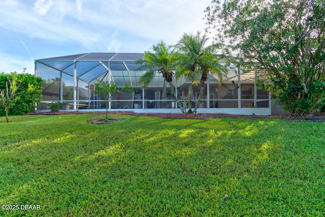 3102 N Springwater Ct N, Port Orange, FL 32128 - view of grassy yard featuring a lanai
