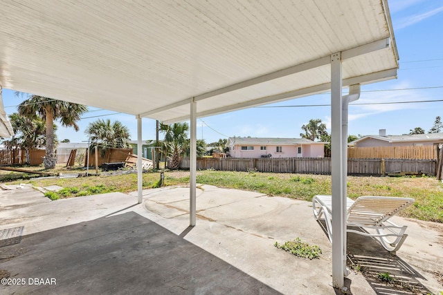 view of patio featuring a fenced backyard