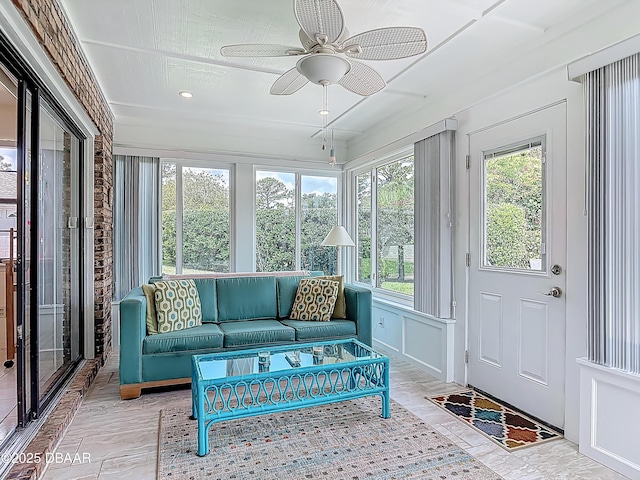 907 Silverleaf Pl, Port Orange, FL 32127 - sunroom featuring plenty of natural light and recessed lighting