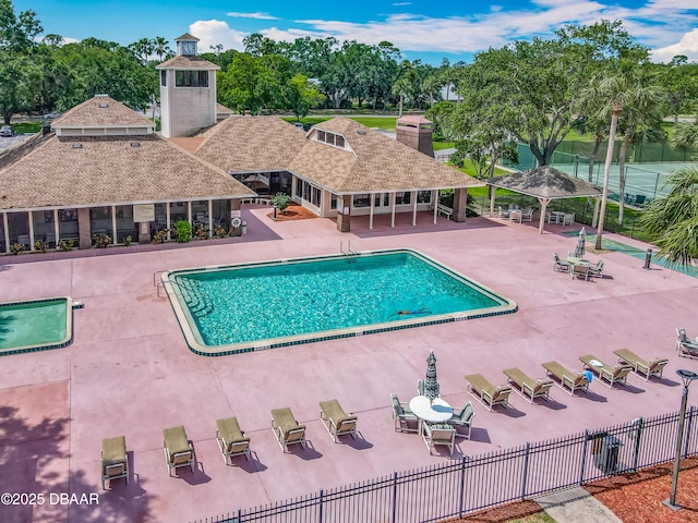 907 Silverleaf Pl, Port Orange, FL 32127 - pool featuring a gazebo, a patio area, and fence