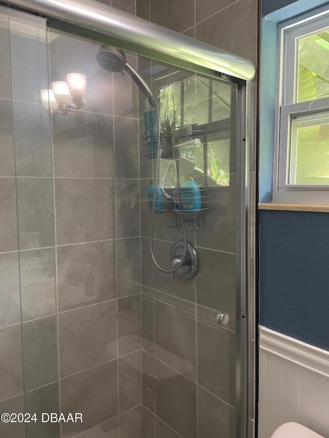 bathroom with walk in shower