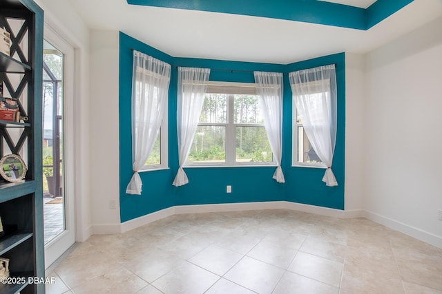 view of tiled spare room