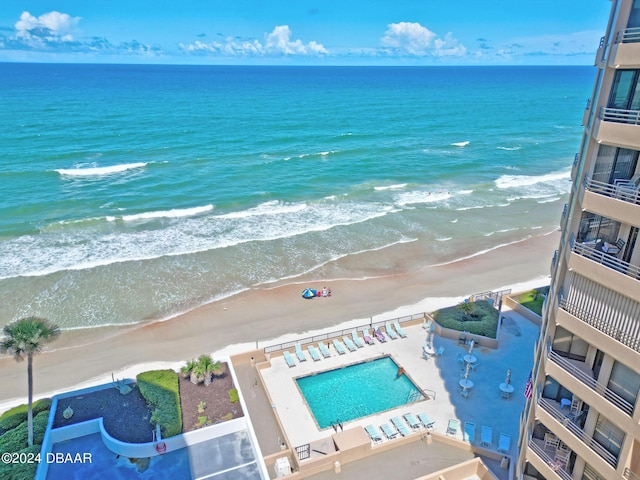 water view featuring a beach view