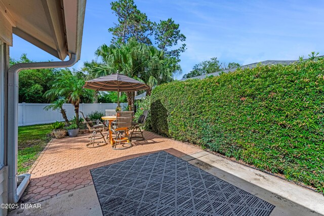 916 Ashmeade Ct, Port Orange, FL 32127 - fenced backyard with a patio and outdoor dining area
