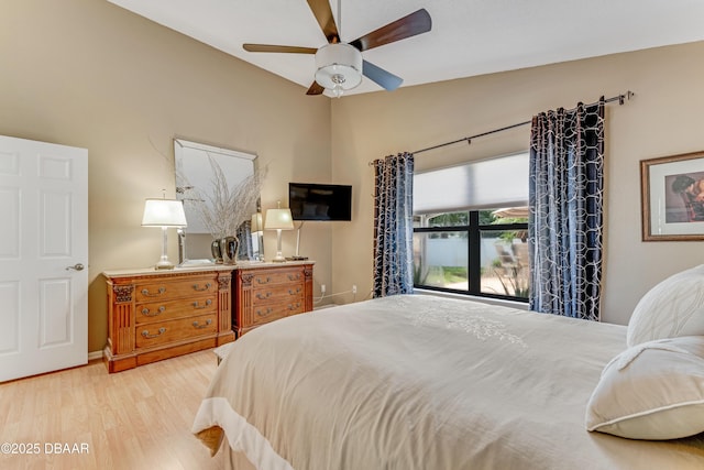 916 Ashmeade Ct, Port Orange, FL 32127 - bedroom featuring wood finished floors and a ceiling fan