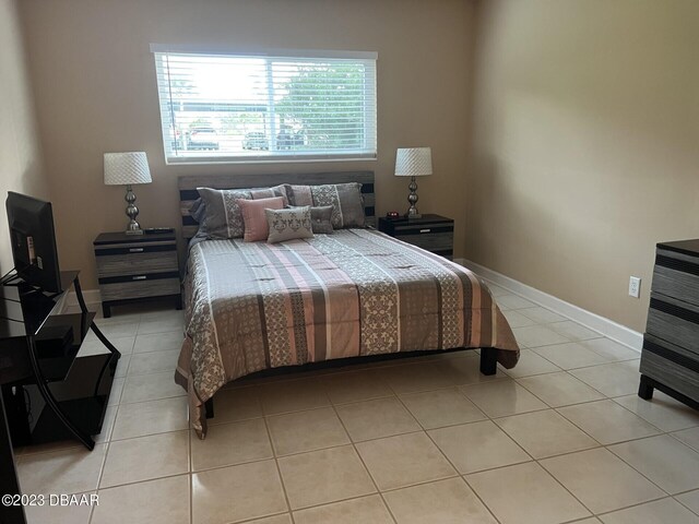 view of tiled bedroom