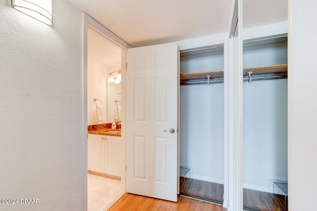 closet featuring sink