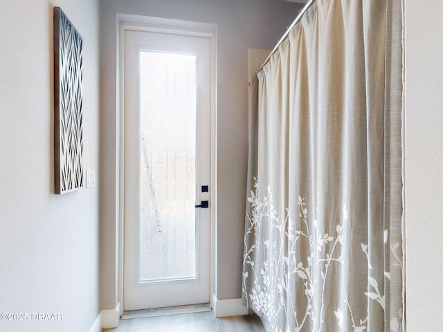 entryway with baseboards