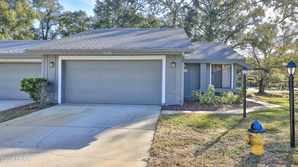 ranch-style house with a garage