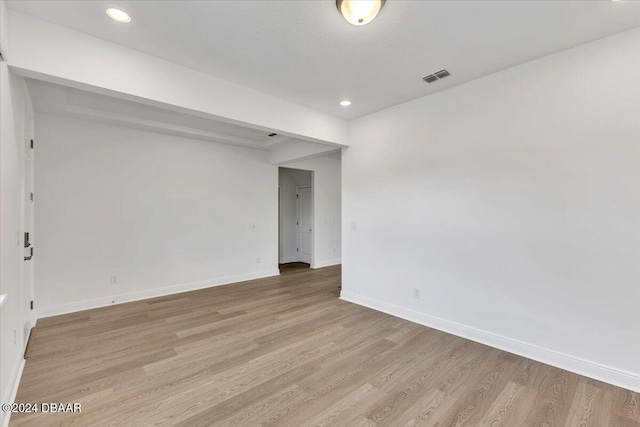 empty room featuring light hardwood / wood-style floors