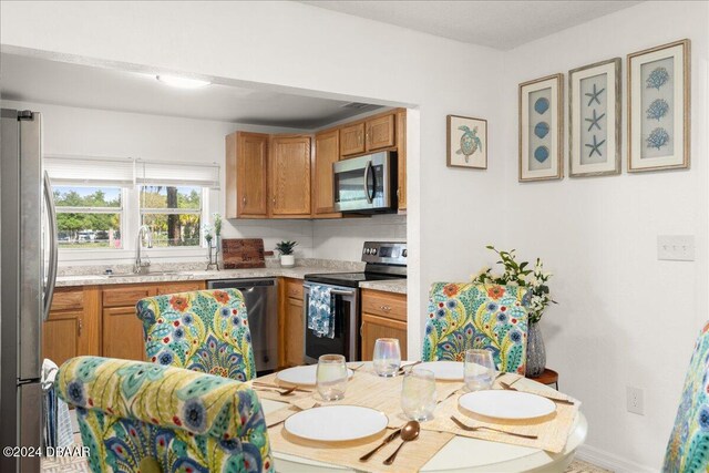 kitchen featuring sink and appliances with stainless steel finishes