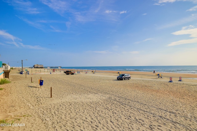 water view featuring a beach view