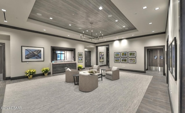 495 Stirling Bridge Dr, Ormond Beach, FL 32174 - common area with recessed lighting and wood ceiling