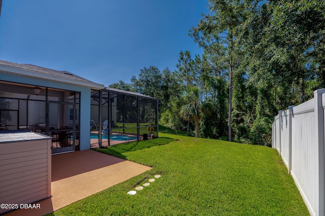 10 Cantilever Ct, Ormond Beach, FL 32174 - view of yard featuring a patio, an outdoor pool, and a lanai