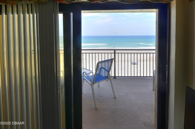 4435 S Atlantic Ave Unit 416, Ponce Inlet, FL 32127 - balcony with view of water and beach
