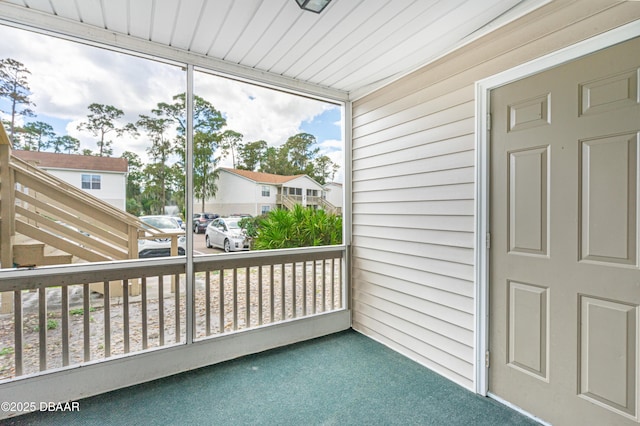 balcony featuring a residential view