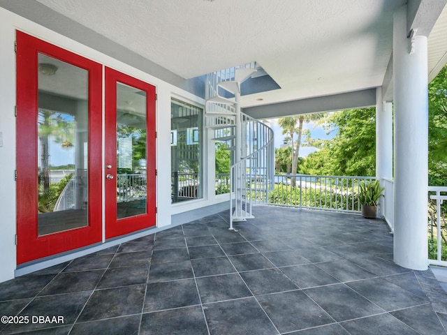 206 S Riverside Dr, Edgewater, FL 32132 - view of patio featuring stairway