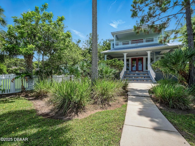 206 S Riverside Dr, Edgewater, FL 32132 - view of front of property with covered porch