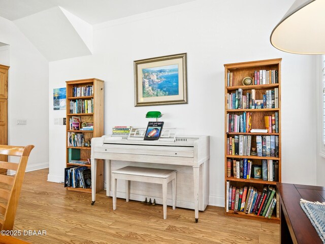 206 S Riverside Dr, Edgewater, FL 32132 - office area with light wood finished floors and baseboards
