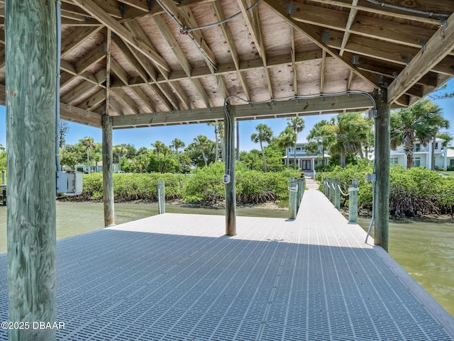 206 S Riverside Dr, Edgewater, FL 32132 - wooden terrace with a boat dock