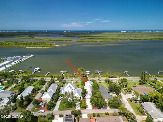 206 S Riverside Dr, Edgewater, FL 32132 - aerial view of property's location featuring a nearby body of water and nearby suburban area