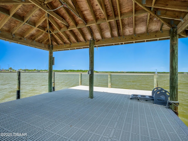 206 S Riverside Dr, Edgewater, FL 32132 - deck featuring a water view and a boat dock