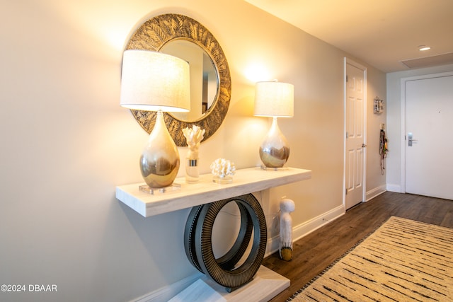 interior space featuring hardwood / wood-style flooring