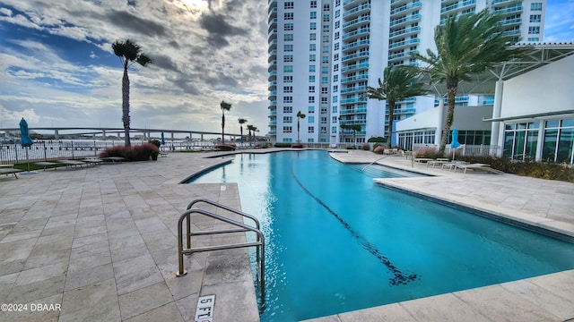 view of pool with a patio