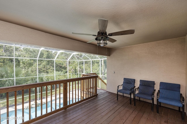 6065 Spruce Point Cir, Port Orange, FL 32128 - deck featuring ceiling fan