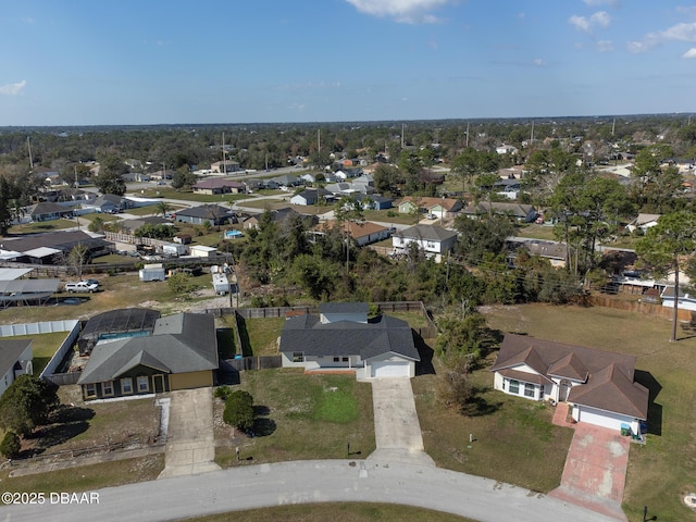 bird's eye view with a residential view