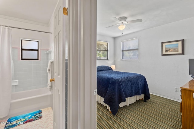 1 Beechwood Dr, Ormond Beach, FL 32176 - bedroom with ensuite bathroom and ceiling fan