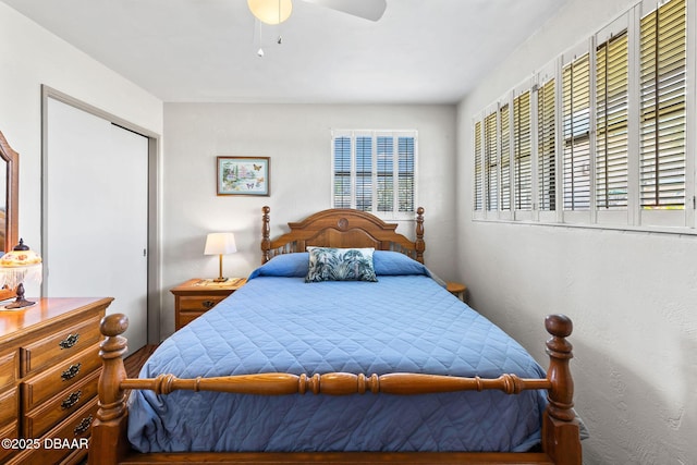 1 Beechwood Dr, Ormond Beach, FL 32176 - bedroom featuring ceiling fan and a closet