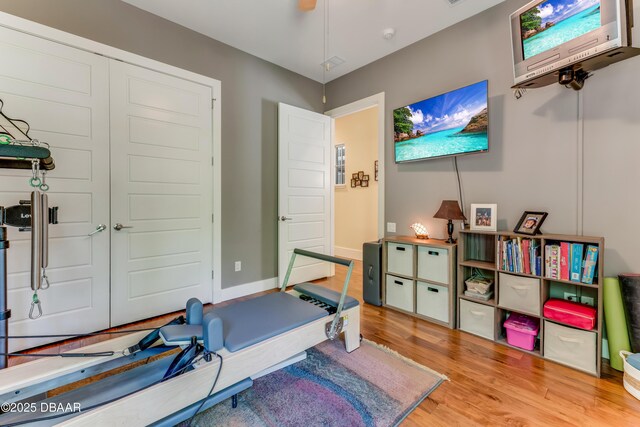 3 Ashford Lakes Dr, Ormond Beach, FL 32174 - workout room with wood finished floors