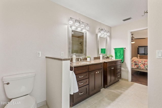 6 Leisure Wood Way, Ormond Beach, FL 32174 - ensuite bathroom with visible vents, toilet, ensuite bath, and a sink