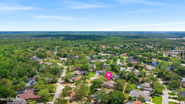 6 Leisure Wood Way, Ormond Beach, FL 32174 - drone / aerial view with a residential view, a water view, and a forest view