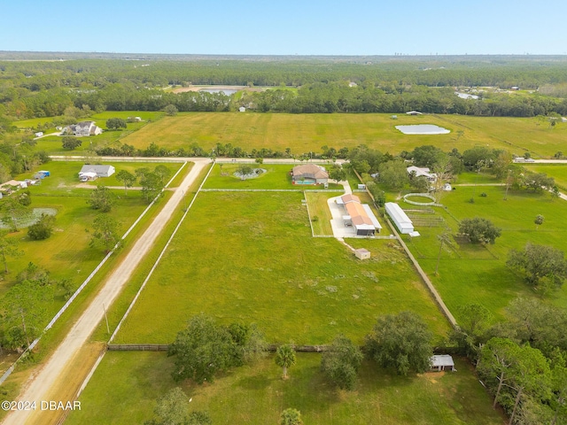 aerial view featuring a rural view