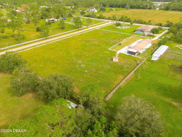 bird's eye view featuring a rural view