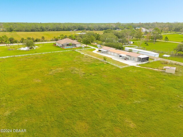 aerial view with a rural view