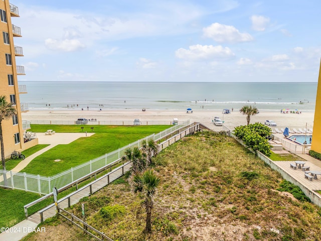 property view of water with a view of the beach