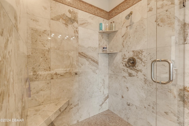 bathroom with an enclosed shower