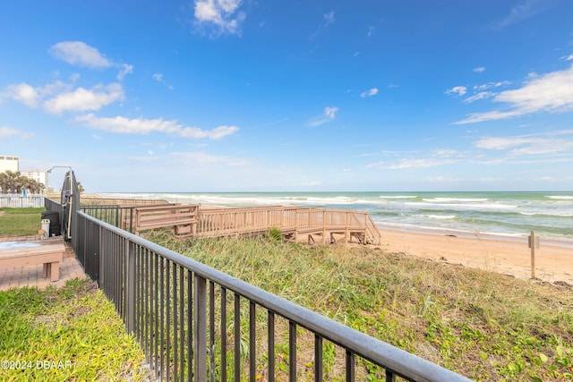 water view with a view of the beach