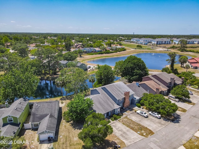 1104 Monticello Ln Unit 4, Port Orange, FL 32129 - birds eye view of property featuring a water view and a residential view