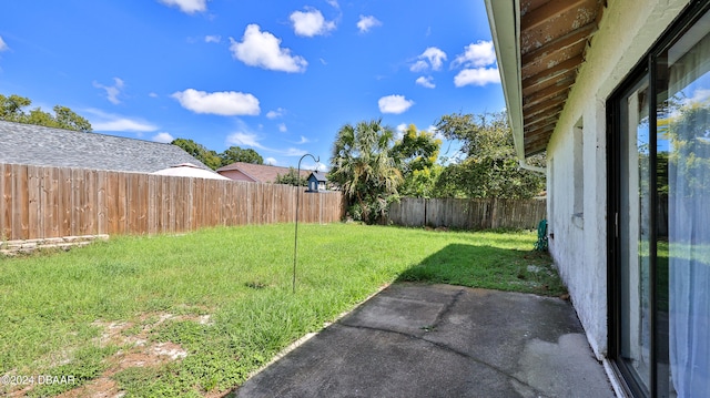 view of yard featuring a patio area