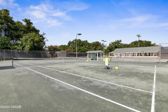 view of tennis court