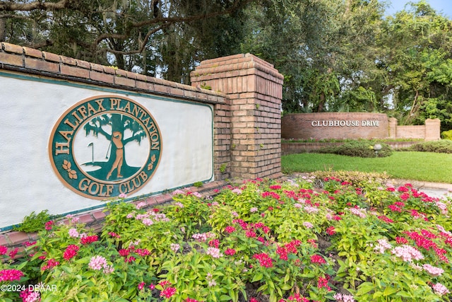 view of community sign