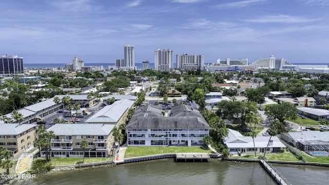 405 N Halifax Ave N Unit 208, Daytona Beach, FL 32118 - aerial view with a water view and a city view