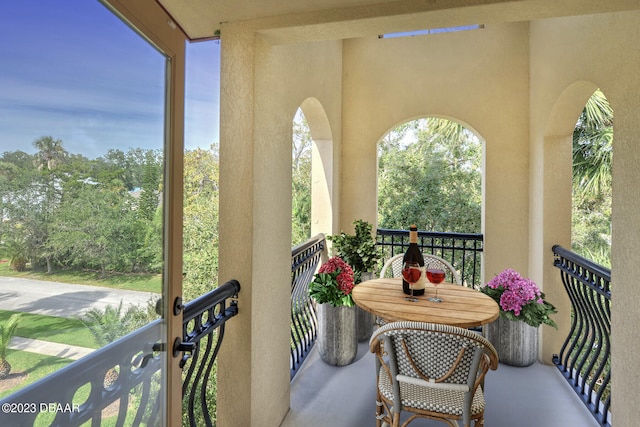 view of balcony