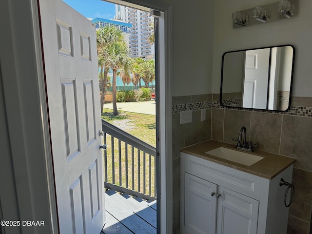 bathroom with vanity